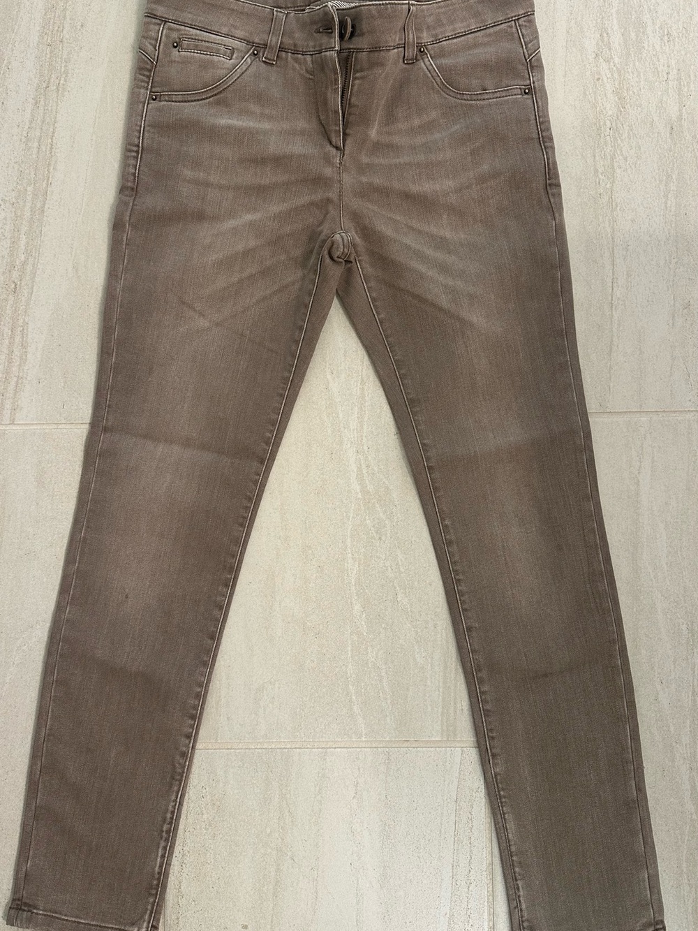 Brunello Cucinelli Taupe Skinny Jeans